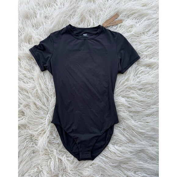 Skims Fits Everybody T-Shirt Bodysuit Onyx Size Small - Picture 3 of 10